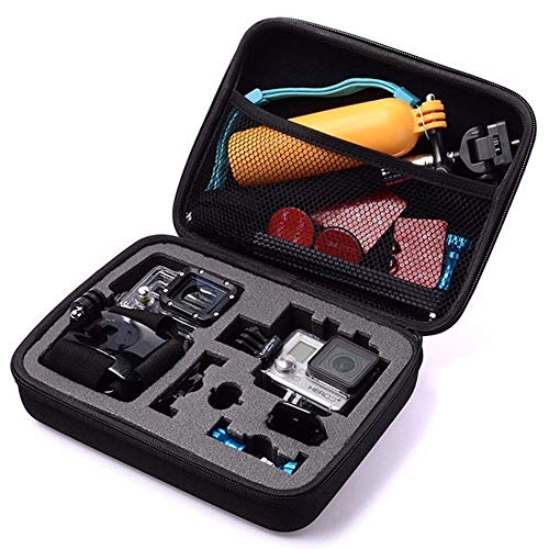 TEKCAM Action Camera Carrying Case Protective Storage Bag Compatible with Gopro Hero 11 10 9 8 7/AKASO EK7000/Brave 4/Brave 7 LE/Brave 8/APEMAN/Campark/Crosstour/Dragon Touch Action Camera (Medium)