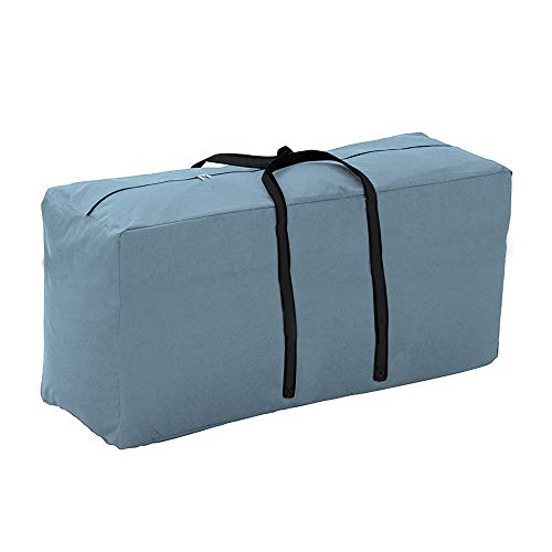 Yolaka Outdoor Patio Furniture Seat Cushions Storage Bag with Zipper and Handles 68x30x20 Inches Gray Waterproof