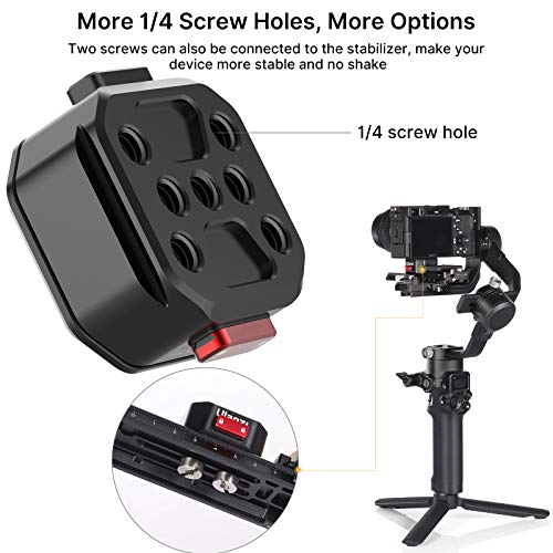 Upgrade ULANZI Claw Quick Release QR Plate Kit, Quick Release Plate Rapid Connect Adapter for DSLR/Mirrorless Cameras, Tripod, Monopod, Slider, Handheld Gimbal, Stabilizer, Ball Head