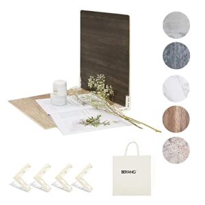 5 PCS Boards Photo Backdrop for Flat Lay, Food Photography Background 16x16 Inch, BEIYANG