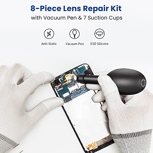 Neewer 8-in-1 Lens Sucker Kit, IC Pick Up Vacuum Suction Pen with 7 Interchangeable Suction Cups Lens Repair Tool for Lens Repair and Cleaning, Watches, and Electronic Components