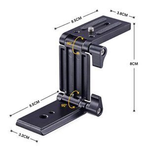 Universal Flex Tilt Head Z Mount Bracket Arca-Swiss Tripod Head Quick Release Plate Mounting for Monopod Slider Rail Cage Rig Stabilizer Gimbal Compatible with DSLR Camera Canon Nikon Sony Panasonic