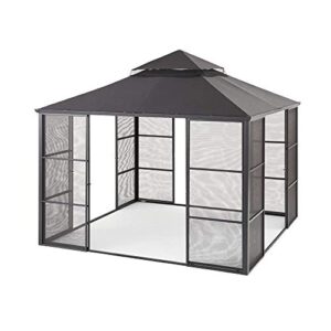 garden winds replacement canopy top cover for aluminum gazebo – riplock 350 – slate gray