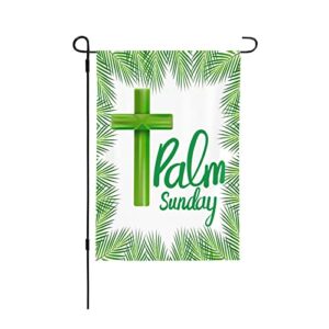 palm sunday garden flag for outside porch patio farmhouse yard outdoor decor (12.5″x18″ , double sided) without flagpole
