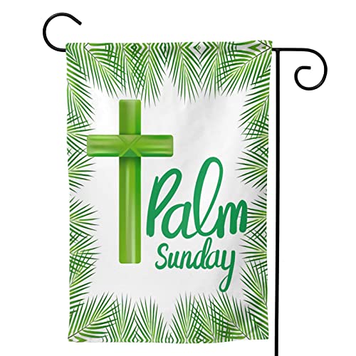 Palm Sunday Garden Flag For Outside Porch Patio Farmhouse Yard Outdoor Decor (12.5"X18" , Double Sided) Without Flagpole