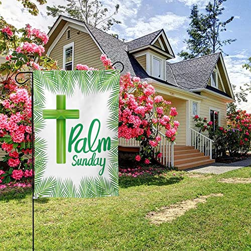 Palm Sunday Garden Flag For Outside Porch Patio Farmhouse Yard Outdoor Decor (12.5"X18" , Double Sided) Without Flagpole