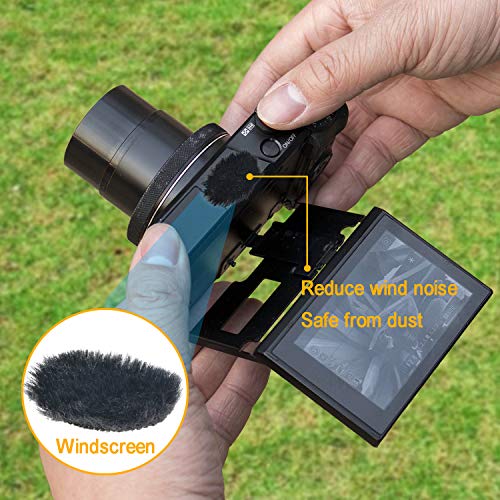 SUNMON Camera Mic Windscreen Dead Cat, Furry Camera Wind Muff Wind Cover for Canon G7X Mark II,Sony,Samsung,etc DSLR Mic Outdoor Windshield (8 Pack)