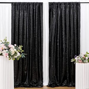 black sequin backdrop curtain black backdrop 2 panels 2ftx8ft curtain drapes sequin background for parties shimmer wall backdrop cloth