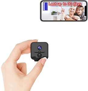 fylctei spy camera hidden camera 1080p wifi wireless camera, last up to 30 days without charging nanny cam mini camera with motion detection indoor surveillance cameras for home security
