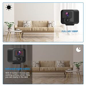 FYLCTEI Spy Camera Hidden Camera 1080P WiFi Wireless Camera, Last up to 30 Days Without Charging Nanny Cam Mini Camera with Motion Detection Indoor Surveillance Cameras for Home Security