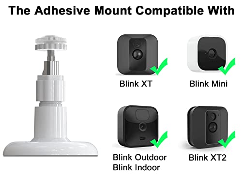 2 Pack Adhesive Wall Mount for Blink Mini Camera Bracket,screwless Camera Mount Stand for Blink Mini Indoor, Also Fit for All New Blink Outdoor/Blink XT2 Outdoor/Indoor Home Security Camera System