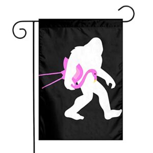 12 x 18 Inch Garden Flag Bigf-oot Lawn Flamingo Double Sided Holiday Yard Decoration Winter Yard Flag Outdoor Flag Decor