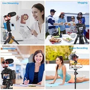 BOYA BY-BM2040 Camera Microphone External Shotgun Microphone with Shock Mount for Cameras DSLR Phone Camcorder Universal Super Cardioid Video Mic for Video Recording Interview YouTube Vlogging
