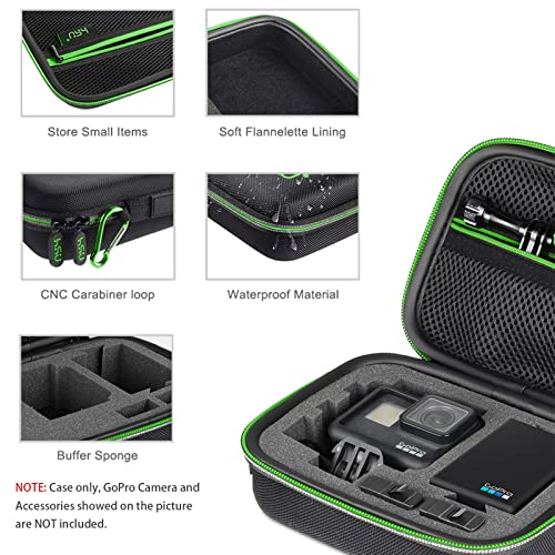 HSU Carrying Case for GoPro Hero 11/10/9/8, Hero 7 Black,6,5, 4, Black, Silver, 3+, 3,Hero(2018) and Accessories, Protective Security Bag, Storage Solution for Adventurers-Upgraded Interior Foam