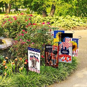 Patriotic Stripes Star Freedom American Garden Flag Welcome Garden Flag 12×18 Inch Double Sided 4th of July Independence Day Memorial Day Yard Outdoor Decor (Freedom Boot)