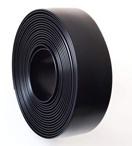 LEMBERG 2" Wide 100' Length Chair Vinyl Strap Strapping for Patio Lawn Garden Outdoor Furniture Matte Finish Color (Black)