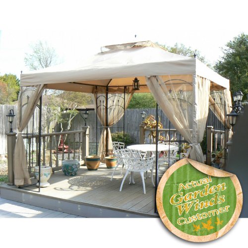 Garden Winds Athena Gazebo Replacement Canopy Top Cover