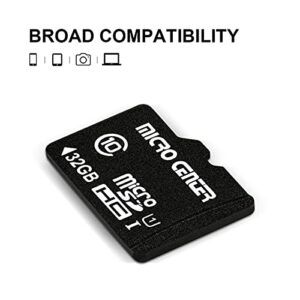 Micro Center 32GB Class 10 Micro SDHC Flash Memory Card with Adapter for Mobile Device Storage Phone, Tablet, Drone & Full HD Video Recording - 80MB/s UHS-I, C10, U1 (2 Pack)