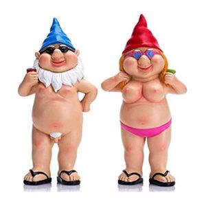 toplad small garden gnome statue peeing gnome naughty garden gnome funny naked gnome statue garden goblin-art decoration for lawn ornaments indoor or outdoor garden decorations (men+women)