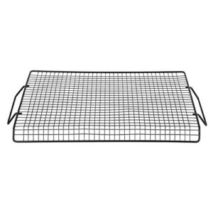 barbecue net, portable handle iron non-stick bbq rack barbecue wire mesh grill net for family gatherings, garden parties, picnics and camping.