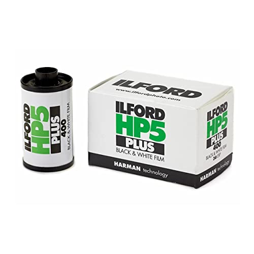 Ilford HP5 Plus ISO 400 Black and White 35mm Roll Film Bundle (36 Exposures, 5-Pack) (5 Items)