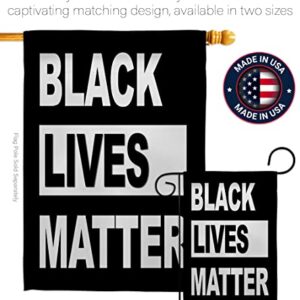 USA Made Black Lives Matter-Civil Rights Double-Sided Lawn Decoration Gift House Garden Yard Banner Revolution Movement Equality Social, Flag 13"x 18.5", Thick Fabric