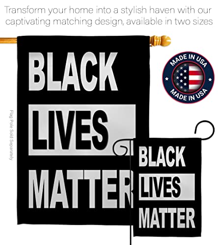 USA Made Black Lives Matter-Civil Rights Double-Sided Lawn Decoration Gift House Garden Yard Banner Revolution Movement Equality Social, Flag 13"x 18.5", Thick Fabric