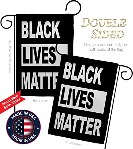 USA Made Black Lives Matter-Civil Rights Double-Sided Lawn Decoration Gift House Garden Yard Banner Revolution Movement Equality Social, Flag 13"x 18.5", Thick Fabric