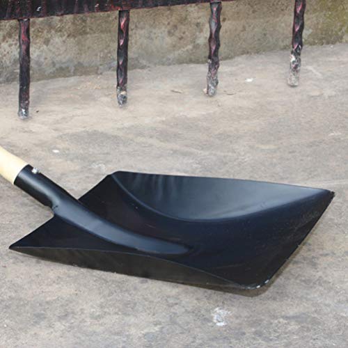Yardwe Metal Dustpan, BBQ Grill Ash Pan Carbon Steel Ash Coal Fireplace Shovel Charcoal Grill Accessories Garden Hand Tools 1PCS (Large Shovel)
