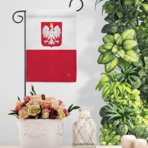 Breeze Decor Poland Garden Flag Regional Nation International World Country Particular Area House Decoration Banner Small Yard Gift Double-Sided, Made in USA