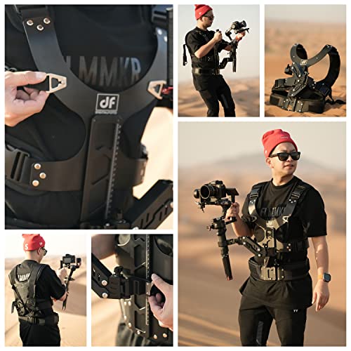 DF DIGITALFOTO Thanos-SE Support Vest Rig System,Filmmakers Kit Gimbal SteadiCam Compatible with DJI RS2/RS 3 PRO Mini/Ronin S,ZHIYUN Crane 3S for Videographer Smoothing footage 4.4-17.6 lbs Load