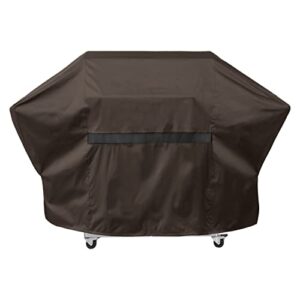 true guard 100538798 water stain/uv patio furniture, 600d rip-stop heavy duty waterproof grill, fade resistant outdoor bbq cover, 62″, brown