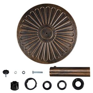 Yaheetech 26.5lbs Outdoor Patio Umbrella Base Round All Weather Umbrella Stand for Patio, Deck & Garden, Bronze