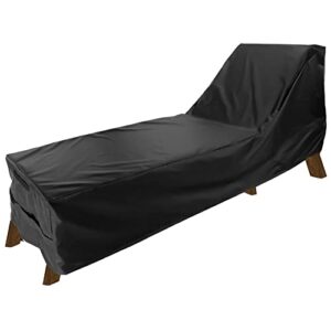 patio chaise lounge cover, waterproof sunlounger cover, 420d upgraded heavy duty outdoor lounge chair cover, anti-uv and dustproof lawn furniture cover, durable oxford cloth and large 82 inch