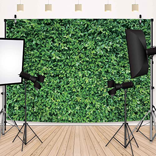 Msocio 7x5.5ft Durable Polyester Fabric Spring Greenery Leaves Grass Nature Photography Backdrop for Birthday Wedding Safari Dinosaur Baby Shower Party Decorations Background Portrait Photo Booth