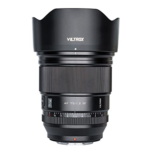 VILTROX PRO 75mm f/1.2 f1.2 Fuji x Mount APS-C Prime Lens for Fujifilm X Mount Camera X-T5 X-H2 X-H2S X-T30 II X-T4