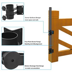 Patio Umbrella Holder, 2 Pcs Adjustable Outdoor Deck Umbrella Corner Mount,2.2'' Diameter in Heavy-Duty Umbrella Clip,Umbrella Base,Umbrella Clamp Mount for Wood Railing, Bracket Backyard or Garden