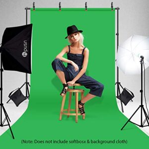 HPUSN Backdrop Stand - 10ft x 7ft Adjustable Photoshoot Backdrop - Photo Backdrop Stand for Parties - Backdrop Includes Travel Bag, Sand Bags, Clamps - Photo Video Studio