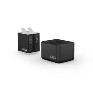 gopro dual battery charger + 2 enduro batteries (hero11 black/hero10 black/hero9 black) – official gopro accessory