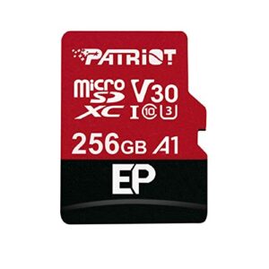 patriot 256gb a1 / v30 micro sd card for android phones and tablets, 4k video recording – pef256gep31mcx