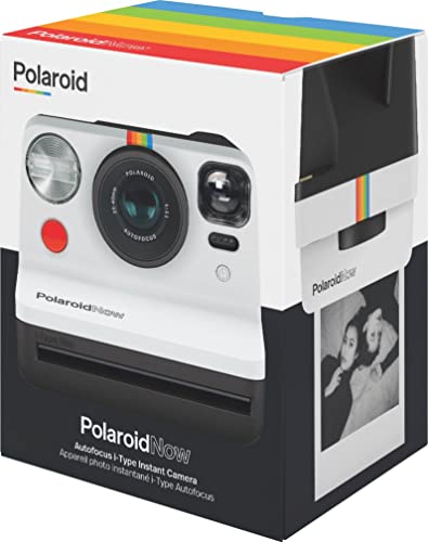 Polaroid Now I-Type Instant Film Camera - Black & White Bundle with a Color i-Type Film Pack (8 Instant Photos) and a Lumintrail Cleaning Cloth