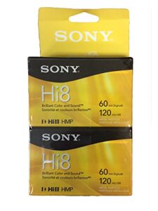 sony hi-8 hmpd 120 minute 2-pack video camcorder cassette tapes