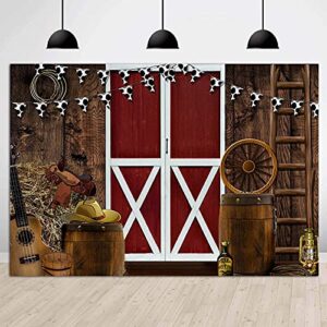 vinyl 7x5ft western backdrop for photography photoshoot supplies farmhouse barn door west cowboy scene photo background kids western birthday party decor photo booths