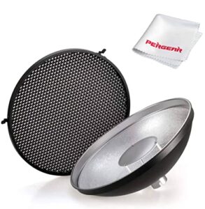 godox ad-s3 beauty dish reflector with honeycomb cover for godox ad200pro ad200 pocket flash godox ad180 ad360 ad360ii flash speedlite – including cleaning kit