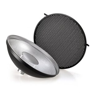 Godox AD-S3 Beauty Dish Reflector with Honeycomb Cover for Godox AD200PRO AD200 Pocket Flash Godox AD180 AD360 AD360II Flash Speedlite - Including Cleaning Kit