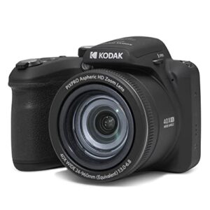 kodak pixpro astro zoom az405-bk 20mp digital camera with 40x optical zoom 24mm wide angle 1080p full hd video and 3″ lcd (black)