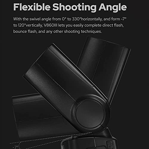 Godox V860III-C Camera Flash for Canon Camera Flash Speedlite Speedlight Light,2.4G HSS 1/8000s,480 Full-Power Flashes,7.2V/2600mAh Li-ion Battery,0.01-1.5s Recycle Time,10 Levels LED Modeling Lamp