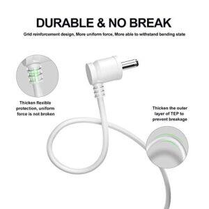 OLAIKE 5m/16ft Charge Cable with DC Power Adapter Compatible with Stick Up Cam Battery 3rd Gen/2nd Gen & Spotlight Cam Battery,Weatherproof Cable to Continuously Charge Your Camera,White