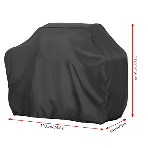 Garden Grill Cover, Outdoor Furniture Windproof Waterproof Dustproof for Grill for Stove Garden Picnic(190x71x117)