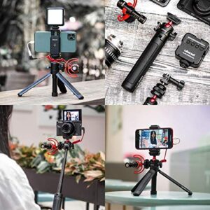 Ulanzi MT-16 Camera Tripod Stand Holder, Mini Tabletop Tripod Selfie Stick with Cold Shoe, Travel Tripod for iPhone 12 Canon G7X Mark III Sony ZV-1 RX100 VII A6600 Vlogging Filmmaking Live Streaming